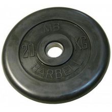 Диск обрезиненный черный MB Barbell d-31mm 20кг