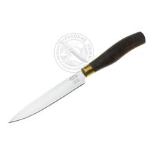 Нож Шеф-2 (сталь Х12МФ), латунь, стаб. кар. берёза
