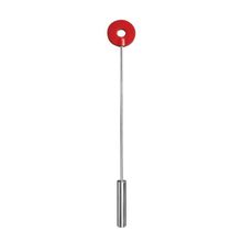 Красная шлёпалка Leather Circle Tiped Crop с наконечником-кругом - 56 см. Красный