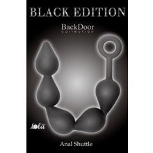 Lola toys Чёрная анальная цепочка Black Edition Anal Super Beads - 40 см. (черный)