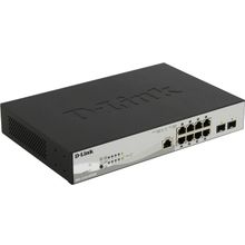 Коммутатор D-Link    DGS-1210-10P   ME   B1A    Управляемый коммутатор (8UTP 1000Mbps PoE +2 SFP)