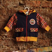 Lucky child Кофточка на молнии с капюшоном (футер) "Мужички" 27-17ф