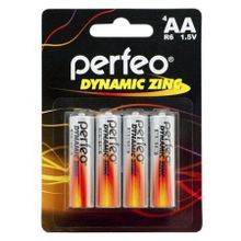 Батарейка AA Perfeo R6 4BL Dynamic Zinc, 4 шт, блистер