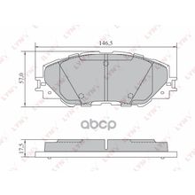 Колодки Тормозные Дисковые | Перед | Toyota Auris Prius Rav 4 1.8 2.0 Vvti 2.2 D-4d 2.2 D-Cat 06-> LYNXauto арт. BD7572