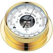 Barigo Станция погоды из полированной латуни Barigo Regatta 186.1MS 120 x 40 мм барометр   термометр