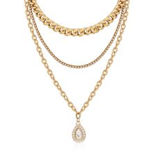 Многослойное колье под золото (арт. 81150-4)