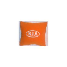 Подушка Kia оранжевая вышивка белая