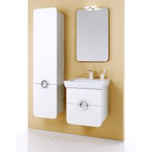 Aqwella Пенал для ванной Аликанте 40 L седой дуб