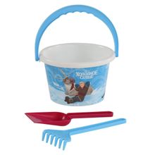 Набор Disney «Холодное сердце» №5: ведро среднее с наклейкой, лопатка, грабельки