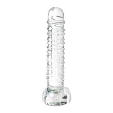 Стеклянный прозрачный фаллоимитатор Sexus Glass - 21 см. прозрачный