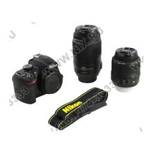 Nikon D3200 18-55VR&amp;55-300 VR KIT [Black] (24.7Mpx,27-450mm, 3x&amp;5.5x,JPG RAW,SDXC,3.0,USB2.0,HDMI,AV,Li-Ion)
