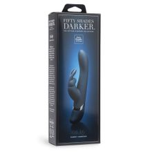 Тёмно-синий вибратор Oh My USB Rechargeable Rabbit Vibrator - 25,4 см. Темно-Синий