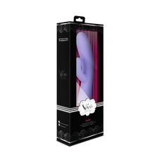 Blush Novelties Фиолетовый вибратор с клиторальной стимуляцией Cecilia - 18,7 см.