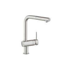 Смеситель для кухни Minta, выдвижной L-образный излив, суперсталь, Grohe, 32168DC0