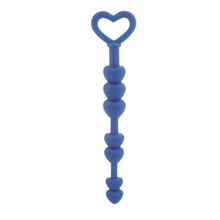 California Exotic Novelties Синие анальные бусы LIA LOVE BEADS - 17,8 см. (синий)