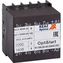 Контактор OptiStart K1 4P 9А 380 24В AC DC 4кВт | код. 117584 | КЭАЗ