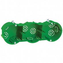 коробка КМ40024 установочная 3 места d212х70x45 для полых стен (с саморезами и мет. лапками) |  код. UKG30-212-070-045-M |  IEK