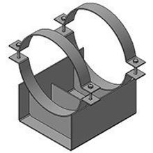 Опора подвижная скользящая хомутовая ОПХ для стальных труб и труб в ППУ изоляции