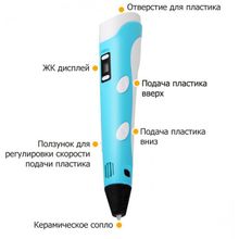 3D Pen-2 3D ручка с LCD дисплеем, желтый