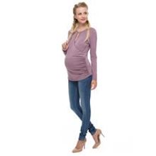 Блуза Злата для беременных и кормящих, цвет сиреневый меланж