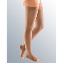 Компрессионные чулки Mediven Plus женские, с открытым носком, 2 класс I, 62-71, силиконовая, бежевый