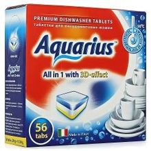 Таблетки для посудомоечных машин Aquarius All in 1, 56 шт, 3D-effect
