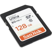 Карта памяти  SanDisk Ultra   SDSDUNC-128G-GN6IN   SDXC Memory Card  128Gb  UHS-I  U1 Class10