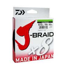 Леска плетеная Daiwa J-Braid X8 150м 0,22мм флуор-желтая