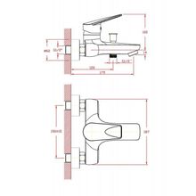 Смеситель ZOLLEN WORMS (арт. WO61411441) для ванны короткий изл., карт. 40 мм