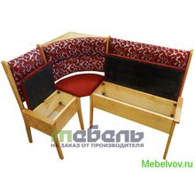 Кухонный угловой диван Кристофер с резьбой