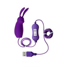 Фиолетовое виброяйцо с пультом управления A-Toys Bunny, работающее от USB (134644)