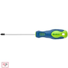 СИБРТЕХ Отвертка, PH0 х 80 мм, CrV, двухкомпонентная рукоятка Сибртех