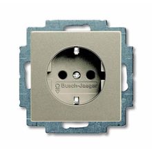 ABB Розетка ABB Basic55 Schuko с з 16A 250V безвинтовой зажим шампань 2CKA002011A6140 ID - 238959