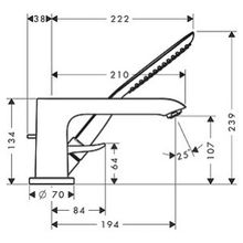 Смеситель Hansgrohe Metris 31190000 на борт ванны