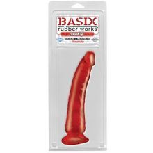 Фаллоимитатор на присоске Basix Slim 7 красный 20,3 см