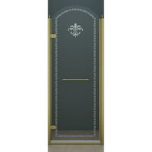 Душевой уголок Cezares Retro AH1 (90x100) (левый) прозрачное стекло с матовым узором (бронза)