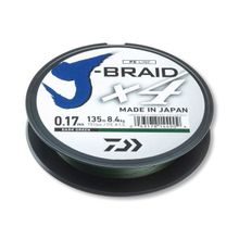 Леска плетеная Daiwa J-Braid X4 270м 0,10мм (3,8кг) зеленая