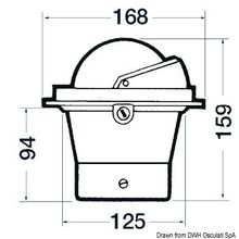 Osculati RIVIERA BU1 compass 4 recess-fit model, 25.027.00