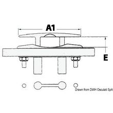 Osculati Push-up cleat mirror-polished AISI316 305 285 mm, 40.136.03