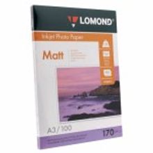 Фотобумага Lomond матовая двусторонняя (0102012), A3, 170 г м2, 100 л.