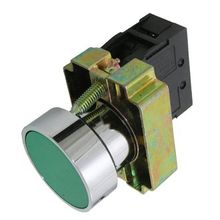 Кнопка XB2-BA31, зеленая, металл. осн., 1НО контакт