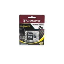 TS8GUSDHC10, 8GB microSD  Trans Flash, Secure Digital Card, microSDHC Class10, с адаптером, Transcend