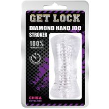 Прозрачный рельефный мастурбатор Diamond Hand Job