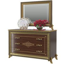 Мэри-Мебель Комод с зеркалом Версаль цвет орех тайский ID - 292350