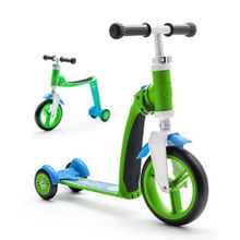 Трехколесный самокат-беговел  Scoot&Ride Highway Baby Plus зелено-голубой