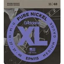 EPN115 XL PURE NICKEL Струны для электрогитары чистый никель Blues Jazz Rock11-48 D`Addario