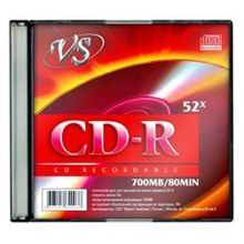 Диск CD-R VS 700Mb 52x, Slim Case (VSCDRSL501)