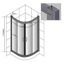 Душевое ограждение Ticino Ovale ТО-А-302H (100x100x190)