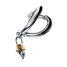 Серебристые наручники в форме восьмерки Metal - размер S Серебристый