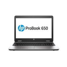 hewlett packard (hp probook 650 g2 15.6"(1920x1080 (матовый)) intel core i5 6200u(2.3ghz) 4096mb 500gb dvdrw int:intel hd graphics 520 cam bt wifi 48whr 2.31kg silver black metal w7pro + w10pro key) y3b18ea#acb